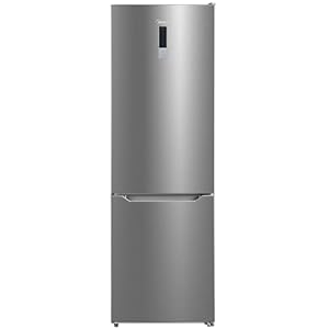 Midea MDRB424FGD02O 310L 70/30 Freestanding Fridge Freezer, Total No Frost, Invertor Compressor, 224L Fridge, 86L Freezer, LED Light, Reversible Door, 59.5W x 63D x 188H cm, Stainless Steel