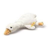 Steiff Gilda Goose Cuddly Toy with Rattle, Cute Stuffed Toy, Boys, Girls & Babies from 0 Months, Friends, Plush Animal 21 cm, White, 242854