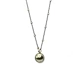tahitiperlen schmuck Lange Halskette Silber 925 geschwärzt 100 cm