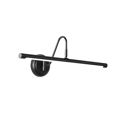 Lámpara LED de pared para espejo de baño, aplique negro de luz fría para tocador de maquillaje