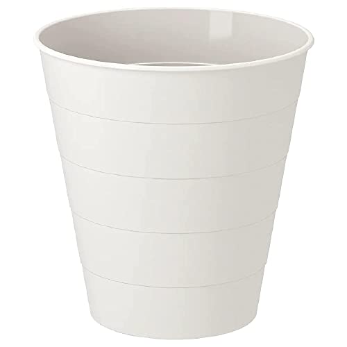 AXXTAN IIKEA 10L Waste Paper Basket - Versatile Kitchen Bin Bathroom Bin and Bedroom Bin Solution - Durable and Elegant Design for Home and Office Use (White)