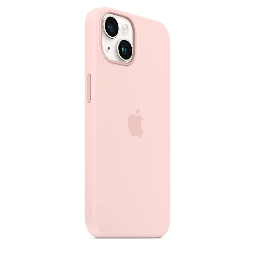 Image of Apple iPhone 14 Silicone Case with MagSafe - Chalk Pink