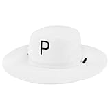 Puma Golf Men's Aussie P Bucket HAT, Bright White, Adult