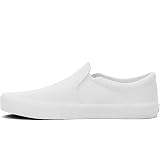 Vans Women's Asher Low Slip On Sneaker Wht/Wht 6 Medium US