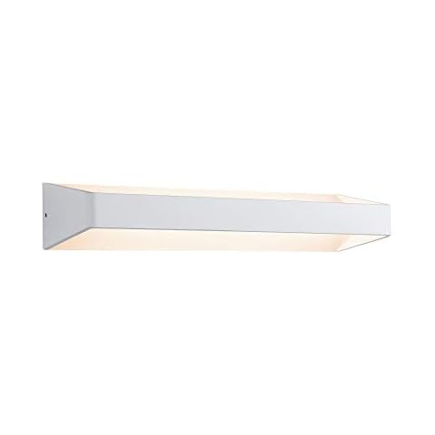 Paulmann 70791 LED Deckenleuchte Wandleuchte Bar eckig incl. 1x10,5 Watt Deckenlampe Weiß Wohnzimmerlampe Alu Flurlampe 2700 K Cover