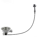 110/114 mm Küchenspüle, Ablaufgarnitur, Edelstahl, Einzelbecken, Überlaufrohr für Bad und Küche, verhindert Verstopfungen und sorgt für reibungslosen Abfluss (114 mm)