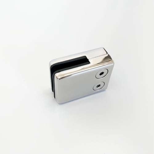 DECORPLACE, Presilha Suporte Vidro Reta Quadrada Aço Inox 304