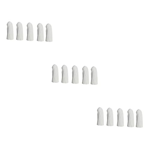 BCOATH 3sets Leather Finger Sleeve Finger Guard Heat Insulation Jewelry Making Tool Protector for Safety 5pcs*3
