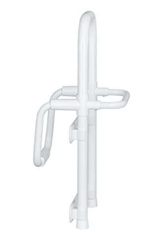 WENKO Secura Einstiegshilfe für die Badewanne, Belastbar mit bis zu 150 kg, Strapazierfähiges Aluminium/Kunststoff, 23 x 52 x 22,5-39 cm, Weiß