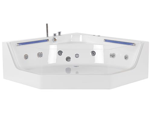 Bañera de hidromasaje de acrílico sanitario e iluminación LED 136 x 136 cm con jets de masaje y estilo moderno Caceres
