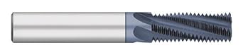 Titan TC84027 Solid Carbide Thread Mill, Internal/External - UN Threads, 4 Flute, AlTiN Coated, 1/2-13 Size, 3/8" Shank Diameter, 3-1/2" Overall Length, 0.350" Cutting Diameter, 0.875" Thread Length