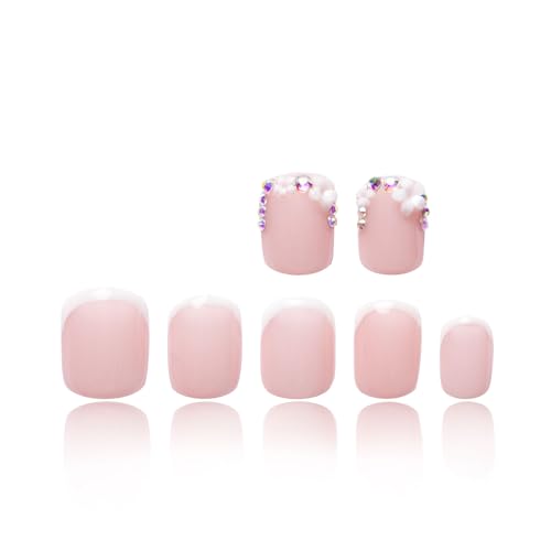 LOVFUL Press on Nails Pure Blanc | Handmade with Full