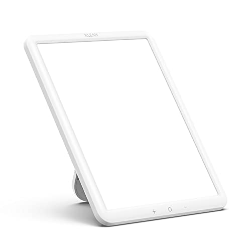 KLEAH Light Therapy Lamp, 10000 Lux LED Sun Lamp UV-Free Sunlight for Happy Mood with 9 Adjustable Brightness & Timer - Bright White Light Box for Seasonal Changes & Winter Blues, Wall Mountable KLEAH Light Therapy Lamp, 10000 Lux LED Sun Lamp UV-Free Sunlight for Happy Mood with 9 Adjustable Brightness & Timer - Bright White Light Box for Seasonal Changes & Winter Blues, Wall Mountable