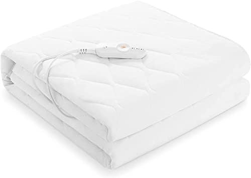 Electric Blanket Heating Mattress Topper Electric Heated Underblanket Auto-Shut Off Heated Bed Sheet, 187 x 90 cm, with Remote Control, 3 Temperature Settings, Overheating Protection