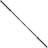 Fitvids Olympic Bar for Weightlifting and Power Lifting Barbell, 700-Pound Capacity (7 Feet, Black)