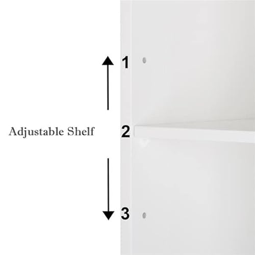 Liuyunqi Bathroom Cabinet Double Doors 3 Layers Chrome Plated Handle Easy To Install White Vertical Storage Cabinet #TOP5
