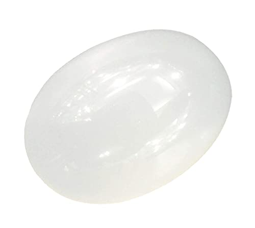 Pierre de lune véritable de 7 Ratti taillée en ovale sur argent sterling noble