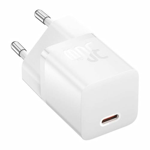 Caricabatteria Baseus Gan5 Fast Charger 1C 30W Da USB-C: Fino A Pd / Qc 3.0 Pps, Bianco - 2