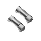 Adattatore con estremità curva in metallo da 20 mm 21 mm 22 mm compatibile con Tudor Black Bay 1958 M79030N M79360 M79363 BB58 cinturino in gomma da uomo chiusura pieghevole(Silver,21mm width)