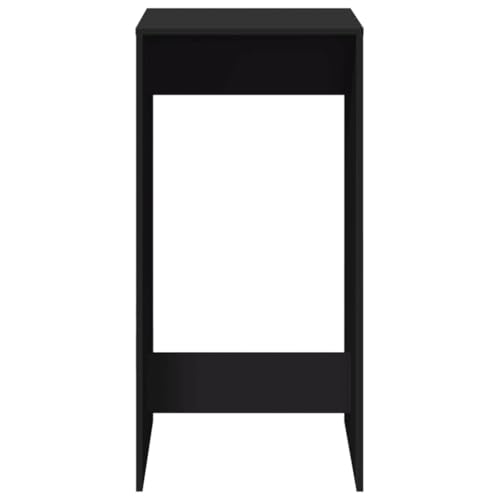 Mesa de bar de madera estable con diseño minimalista para salón negro 5