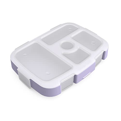 Bentgo Kids Prints Tray with Transparent Cover - Reusable, BPA-Free, 5-Compartment Meal Prep Container with Built-In Portion Control for Healthy At-Home Meals and On-the-Go Lunches (Unicorn)