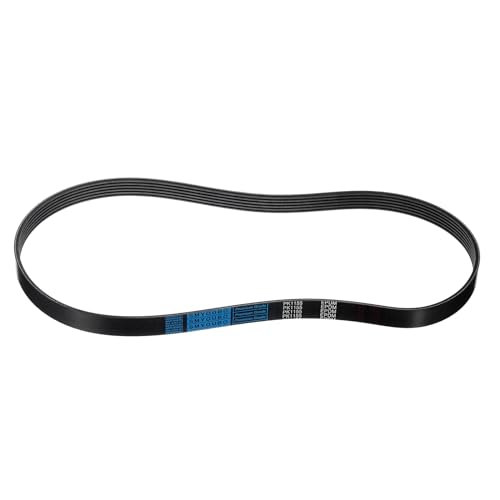sourcing map 6K455/6PK1155 Serpentine Belt 6 Ribs 1155mm Length x 21mm Width x 5mm Height, EPDM Poly V Belt, Multi Wedge Micro V Belt for Vehicle