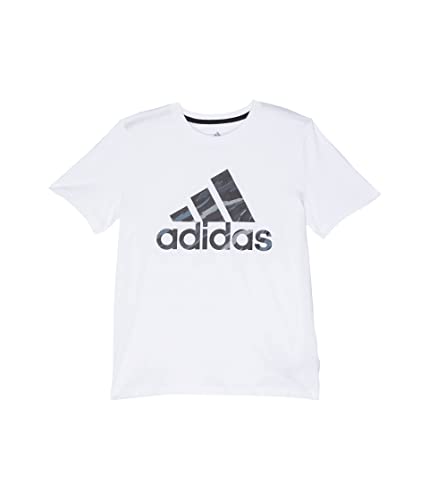 T-shirt adidas garçon blanc taille 14 16 ans haut sport manches courtes imprimé