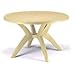 Ibiza Best Value 46" Outdoor Round Resin Table With Umbrella Hole - Sand - Lot of 4