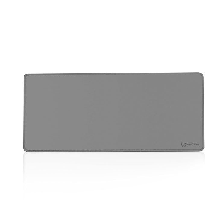 Image of Desk Mat 60x30 cm (11 x 23 inch) Dark Grey | Large Mouse Pad for Office Computer Laptop Keyboard | Waterproof Anti-Slip Rubber Base Desk Mat
