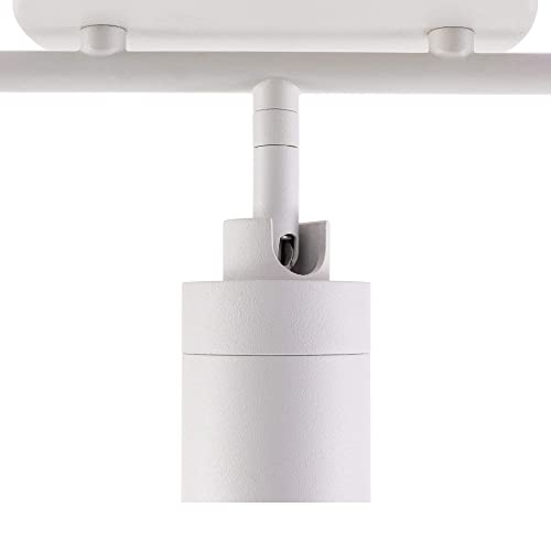 Vidalite Led Track Fixture 7W Five Bulb Fixed Rail Ceiling Lighting With Rotating Heads 3000K Modern Interior Spotlight For Kitchen Art And Living Room, 2450 Lumens, 5, Sand White #TOP5