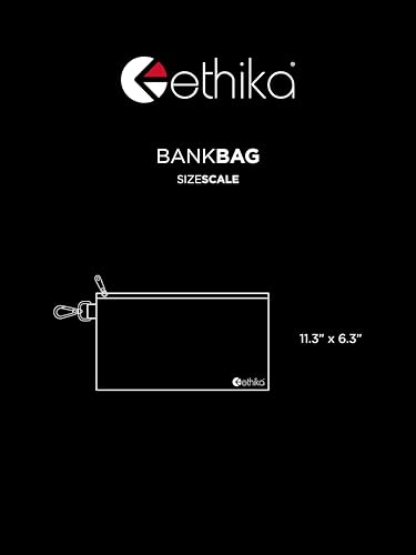 Ethika Bank Bag, Multipurpose Zipper Bag, Sturdy 100% Neoprene Construction with Wristlet Attachment (11.3" W x 6.3" H), Slay'Em2