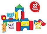 Word Party My First Building Blocks, 22 Piece Wood Set - Lulu, Bailey, Franny, Kip and 18 Blocks of Different Shapes and Colors - from The Netflix Original Series -18+ Months