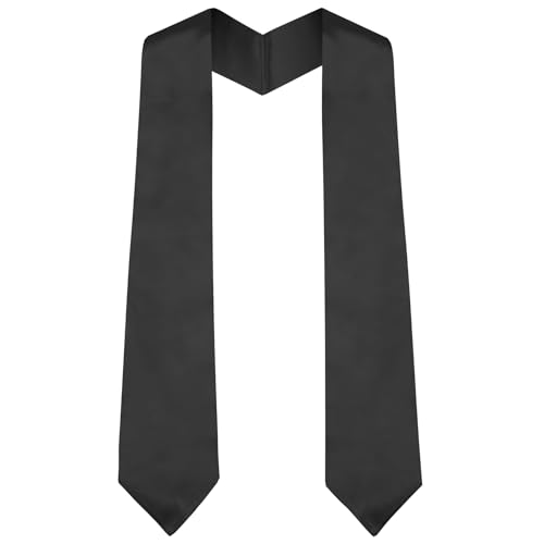 UnslQonds Black Graduation Stole Class of 2026 Custom Stoles for Graduation 2026 Grad Stole Black Graduation Sash 2026 First Generation Graduation Stole Accessories Sublimation Decorations