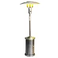 Four Seasons Courtyard 48,000 BTU Freestanding Portable Outdoor Heater for Patio and Backyard with Adjustable Temperature Control, Silver