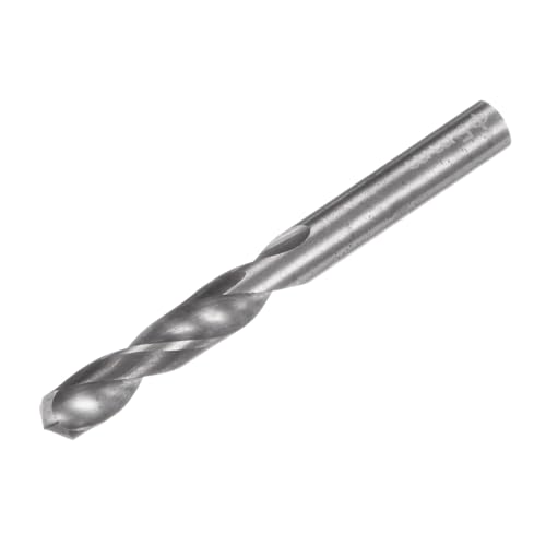 sourcing map Solid Carbide Drill Bit, 5mm (0.197") YG6X/C3 Micro-Grain Tungsten Carbide Jobber Twist Drill Bit Straight Shank for Drilling Stainless Steel Aluminum Metal Plastic