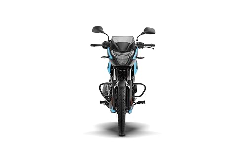 Image of Bajaj Pulsar 125 Disc Carbon Graphics Motorcycle, Split Seat, Ebony Black Cyan Blue, Booking for Ex-Showroom Price