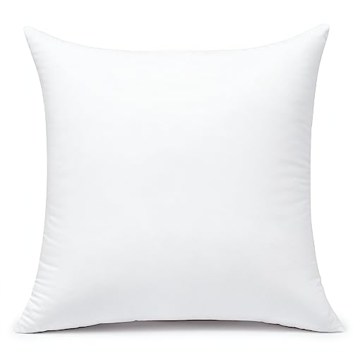 ADK SKY Throw Pillow Inserts, Hypoallergenic Square Form Decorative Throw Pillow Couch Cushion Stuffer Bed and Couch Pillows Indoor Decorative Pillows 18 x 18 inches Set of 1