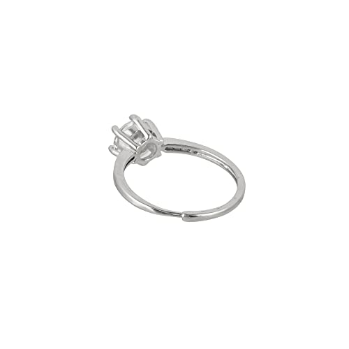 Women's Classic Plated Round Cut Zircon Adorned Ring
