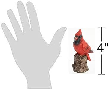 The Bridge Collection Little Cardinal Perched on a Branch Figurine - Red Bird on Stump Resin Tabletop Decoration - Memorial Cardinal - Image 3