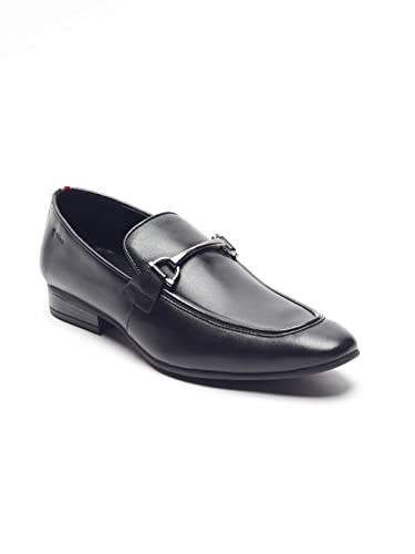 Image of Gabicci Formal Leather Slipon Loafer for Men, Office Wear, Genuine Leather, Buckle Detailing, Style Name Duke