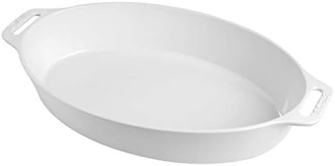 Staub Ceramic Oval Baking Dish 9-inch White - Thumbnail 3