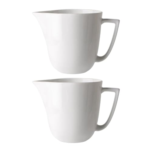 Jarra de leche de cerámica con asa ergonómica para un control total al preparar tu espuma de café. 2