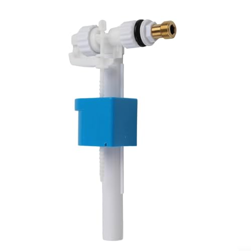 Linnkyfloa Válvula de llenado de cisterna de latón G3/8 G1/2 pulgadas, válvula de entrada de tanque de agua para inodoro, control de flujo de agua ajustable, compatibilidad universal, fácil
