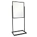 Econoco BH30/MAB| Black Bulletin Sign Holder with Rectangular Tubing Base, 22" x 28"