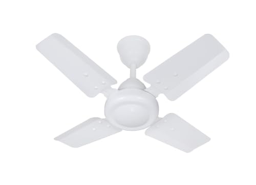 Image of 600mm High Speed Ceiling Fan, White | 4 Blades, 50 Watt, Double Ball Bearing