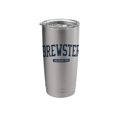 Brewster Washington WA College University Style Blue Stainless Steel Insulated Tumbler