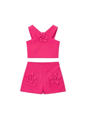 Bermuda de crepe floral Mayoral para niña con tejido transpirable y elástico