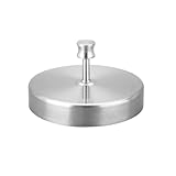 MonoSora Burgerpresse aus Edelstahl, für runde Hamburger-Patties, verstellbare Dicke, spülmaschinenfest, Silber - 7 cm / 9,5 cm / 12 cm / 7 cm