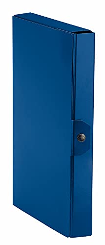 Cartelle a scatola Esselte Eurobox bleu classeur de rangement dos 4 cm paquet de 5 fichiers