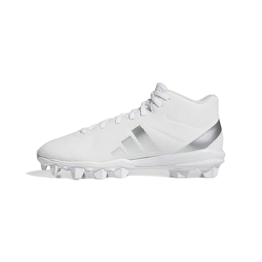 adidas Men's Adizero Impact.2 Molded American Football, White/Silver Metallic/White, 10